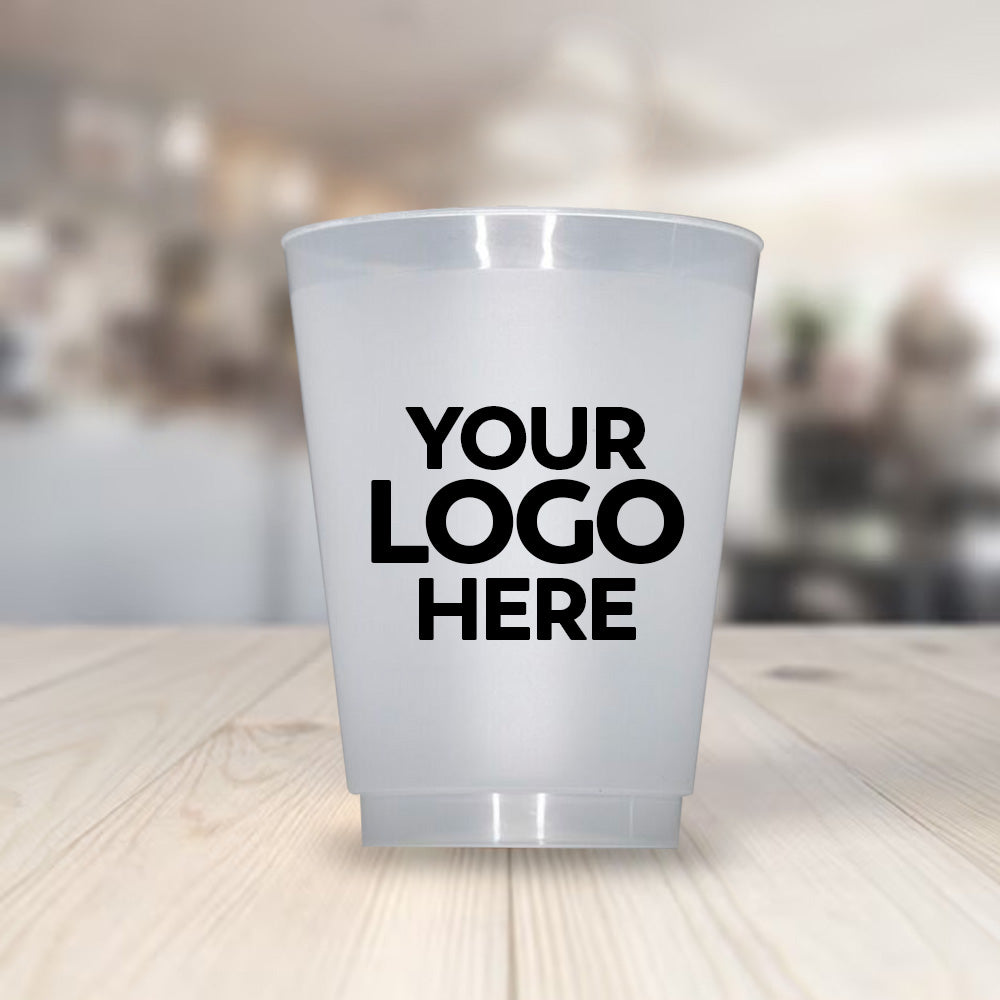 Custom Printed Frost Flex Cold Cups – Minimum Order of 5,000 (10 Cases) – Price Listed Per Case