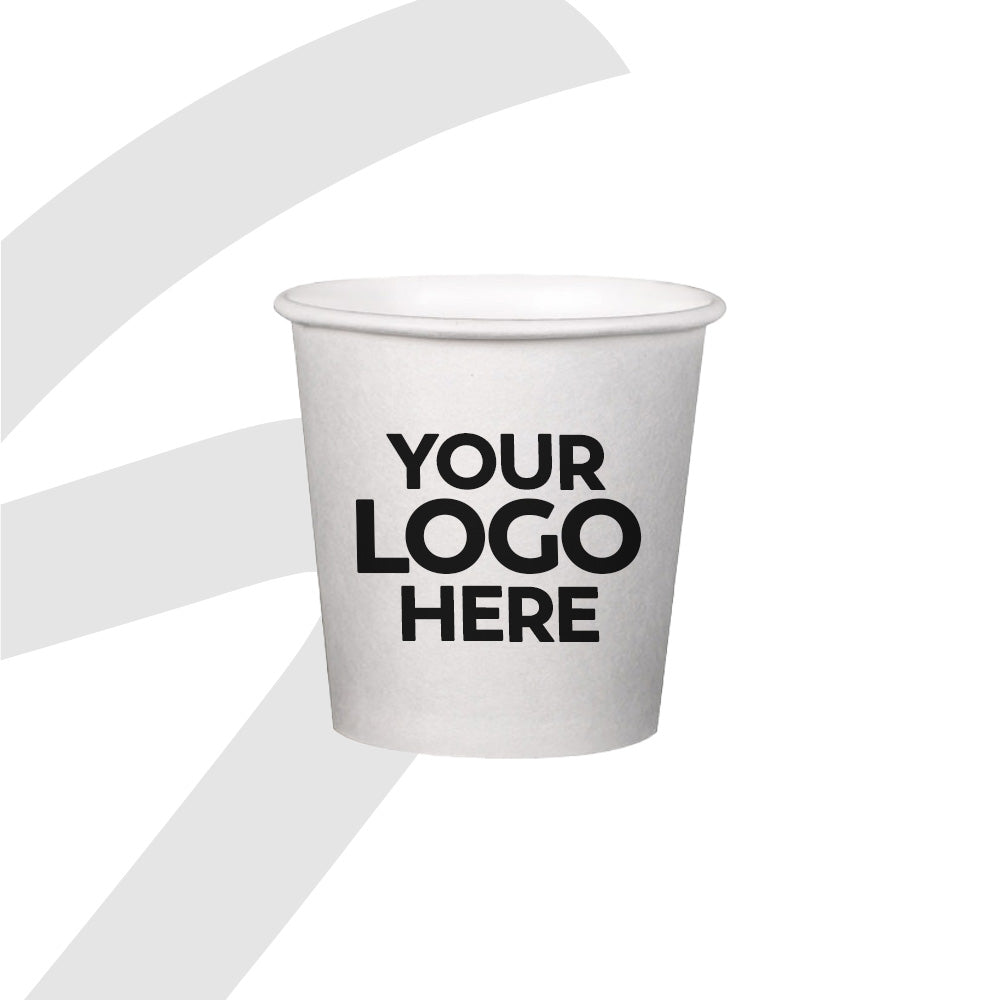 Custom Printed Hot Single Wall Paper Cups – Minimum Order of 10,000 (10+ Cases) – Price Listed Per Case